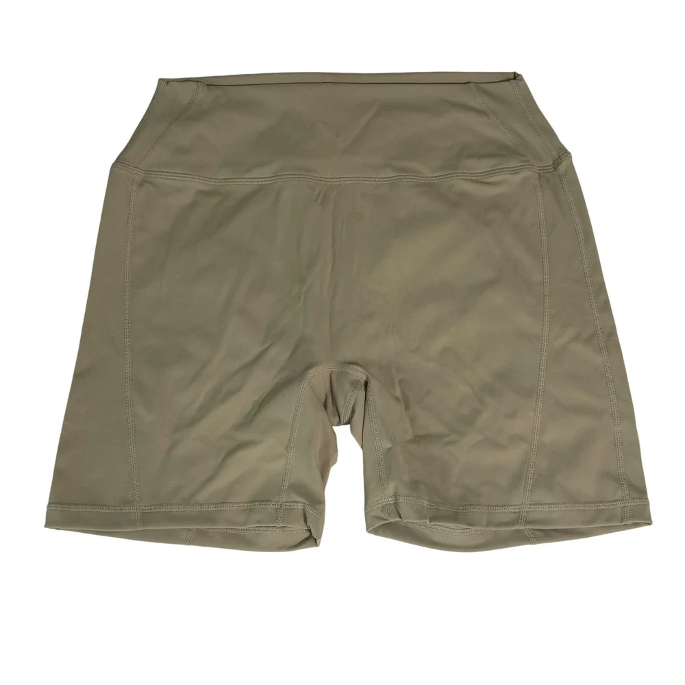 Set Active Sportbody Bike Shorts Tan High Waisted Athletic XL